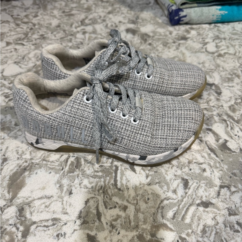 NOBULL Gray/white athletic shoes